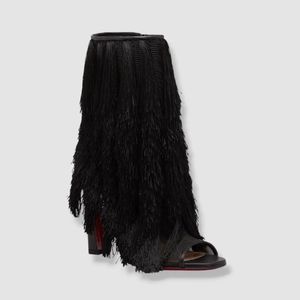 Christian Louboutin Women's Black Zaza Twist Booties